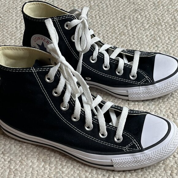 Converse All Star Chuck Taylor Women's Size 7.5 Black High Top Sneakers Shoes - Picture 7 of 10